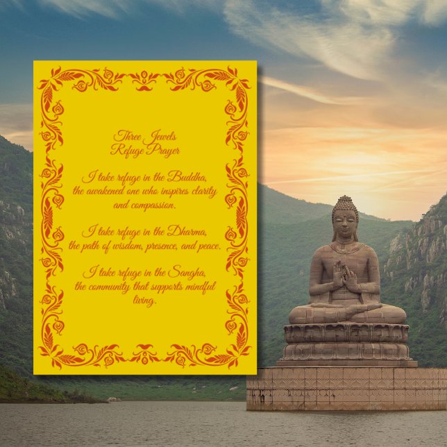 Three Jewels Refuge Buddhist Minimalist Adult  Poster (Creator Uploaded)