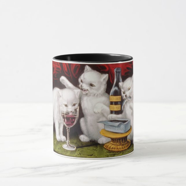 Three Jolly Kittens at the Feast Mug (Center)