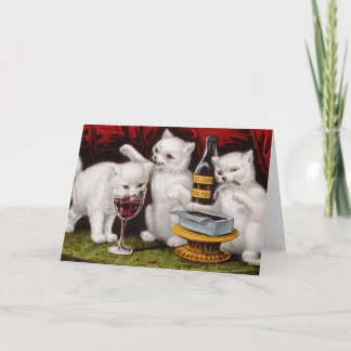 Three Jolly Kittens Holiday Card