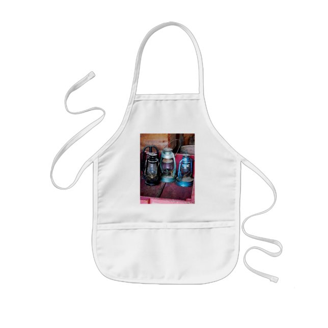 Three Kerosene Lamps Kids Apron (Front)