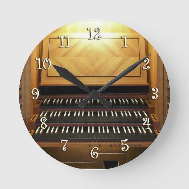 Three-keyboard clock for organists (Front)