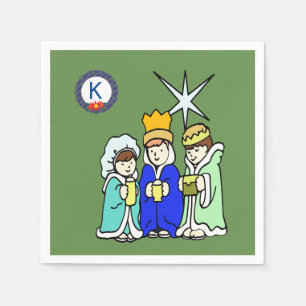 Three Kids as Wise Men and a Monogram Napkin