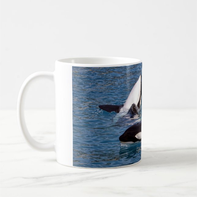 Three killer whales coffee mug (Left)