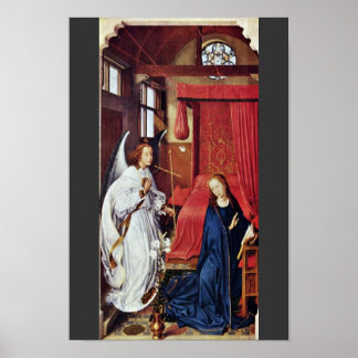 Three King Altar Left Wing: The Annunciation Poster