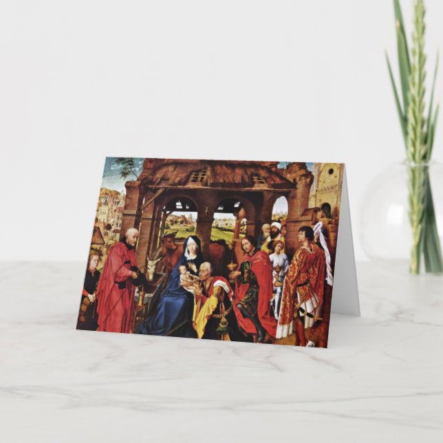 Three King Altar, Middle Panel: Adoration Card (Front)