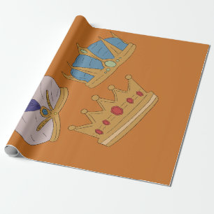 THREE KING CROWN WRAPPING PAPER