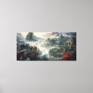 Three Kingdoms Watercolor Canvas Print