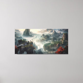 Three Kingdoms Watercolor Canvas Print