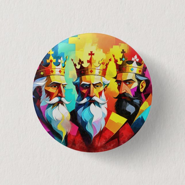 Three Kings 3 Cm Round Badge (Front)