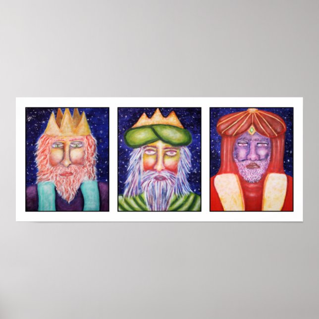 Three Kings Christmas Art Poster (Front)