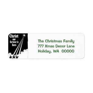 Three Kings Christmas Card Return Address Stickers