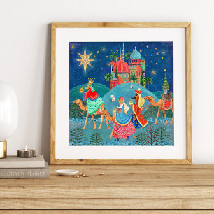 Three kings Christmas Holiday Poster