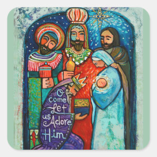 Three Kings Christmas Holiday Stickers