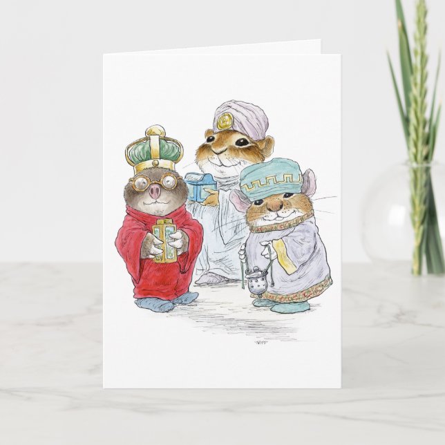 Three Kings come bearing gifts card (Front)