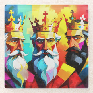 Three Kings Glass Coaster