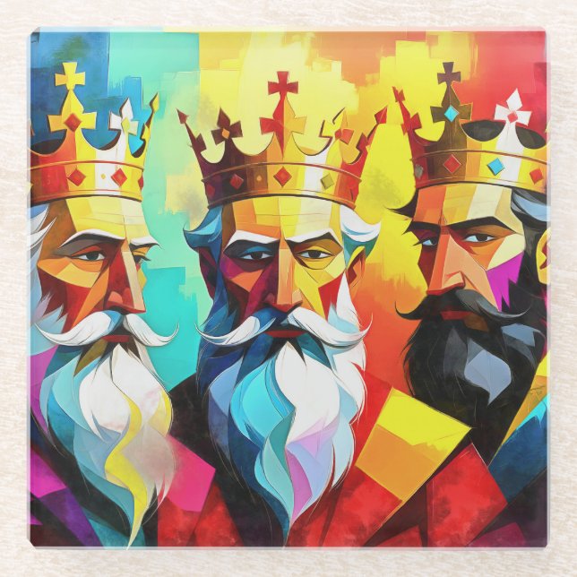 Three Kings Glass Coaster (Front)