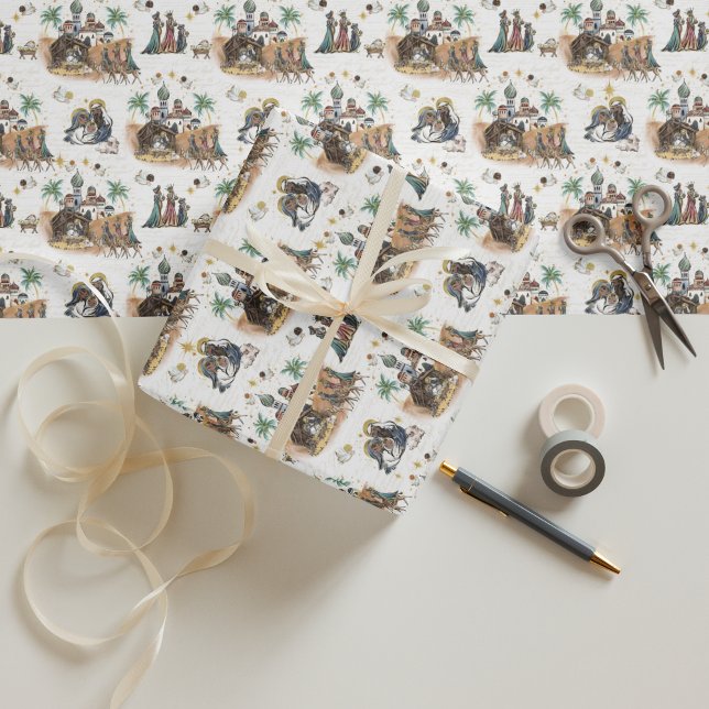 Three Kings in Bethlehem  Wrapping Paper Sheet (Creator Uploaded)