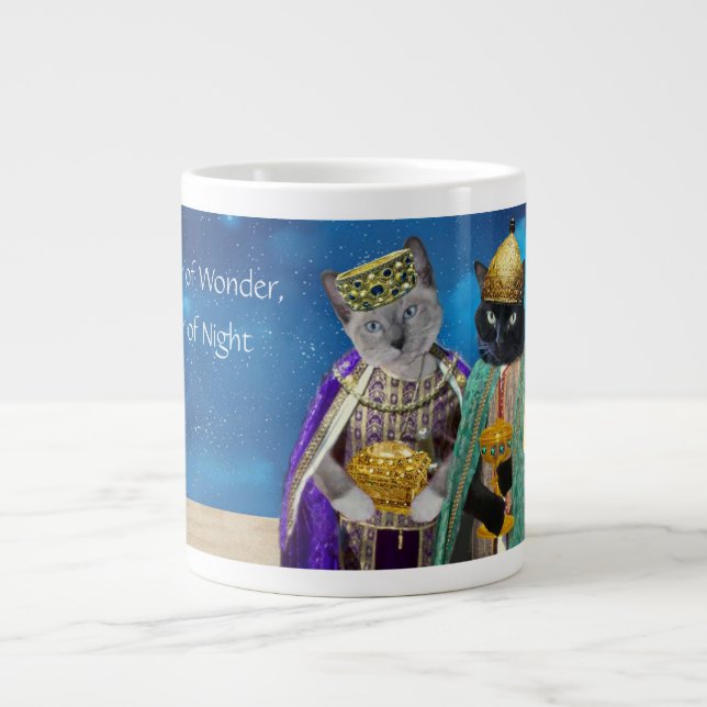 Three Kings Kittens Jumbo Mug (Front)
