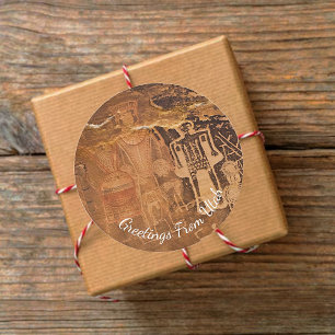 Three Kings Petroglyph Mcconkie  Ranch Utah  Classic Round Sticker