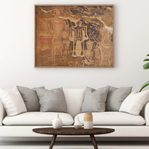 Three Kings Petroglyph Mcconkie  Ranch Utah  Poster