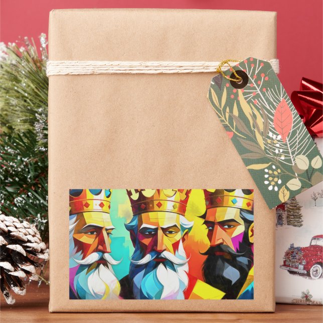 Three Kings Rectangular Sticker (Holiday)