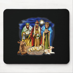Three Kings Shirt Nativity Scene Shirt Christmas S Mouse Mat