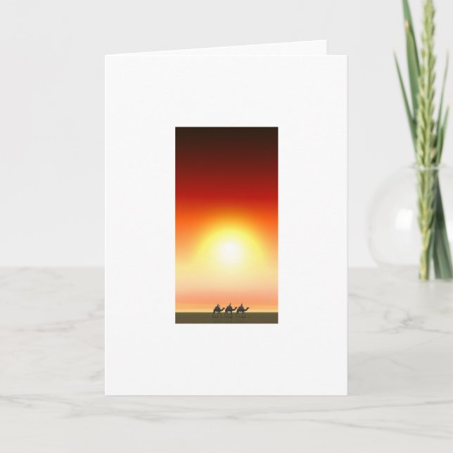 Three Kings Sunset 6 Holiday Card (Front)