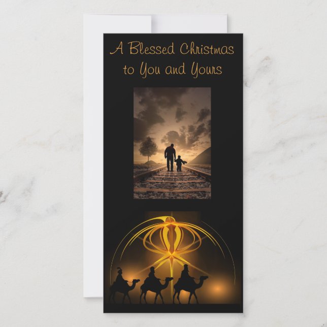 Three Kings Your Photo and Greeting Holiday Card (Front)