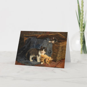 Three Kittens Julius Adam the Younger Card