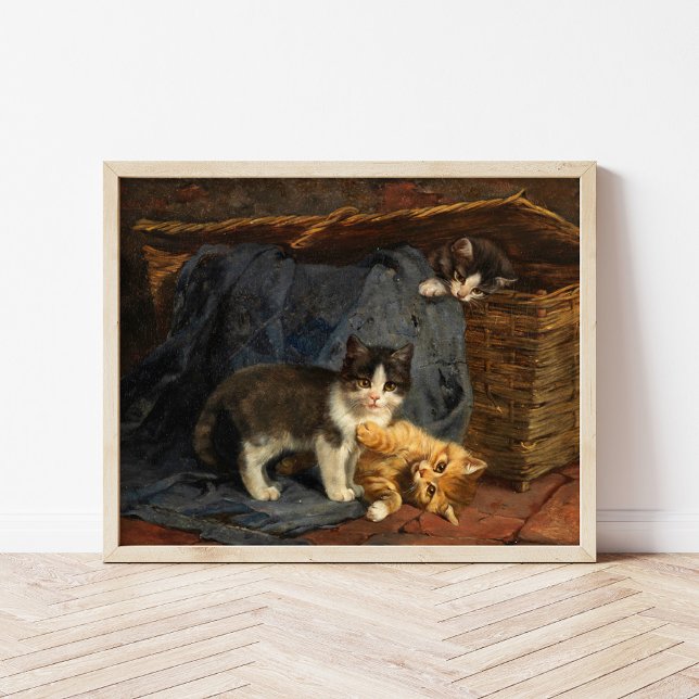 Three Kittens | Julius Adam the Younger Poster (Creator Uploaded)