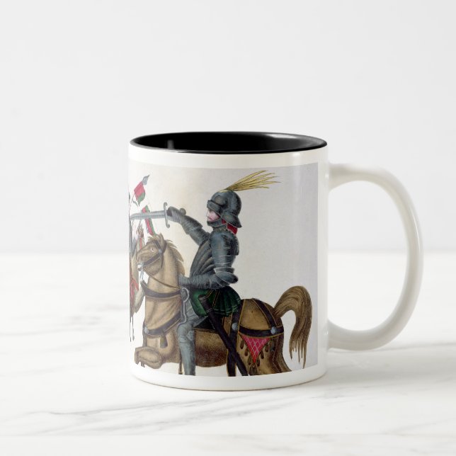 Three knights at a tournament, plate from 'A Histo Two-Tone Coffee Mug (Right)