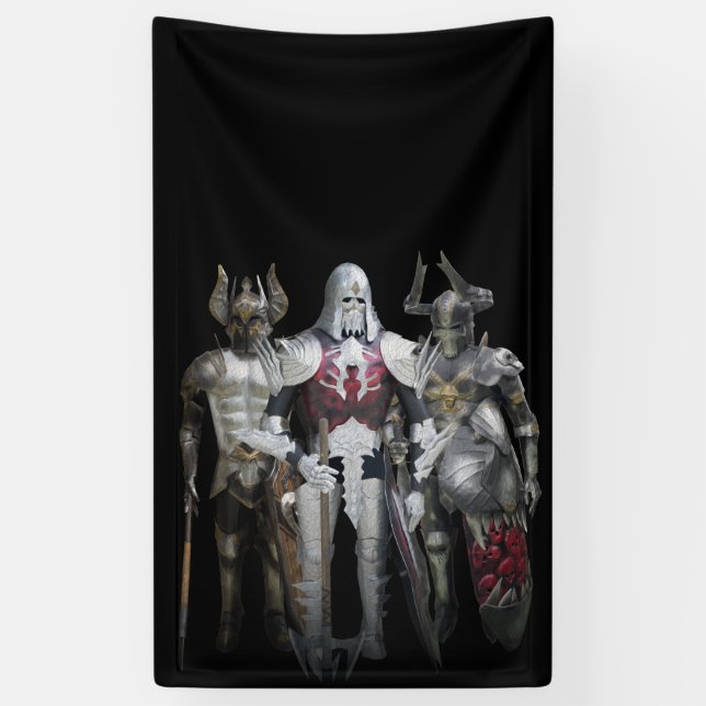 Three knights banner (Vertical)