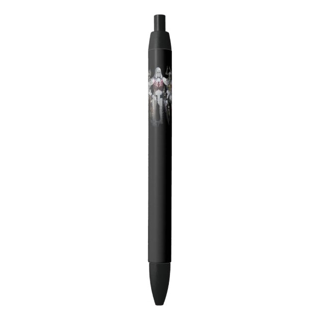 Three knights black ink pen (Front Vertical)