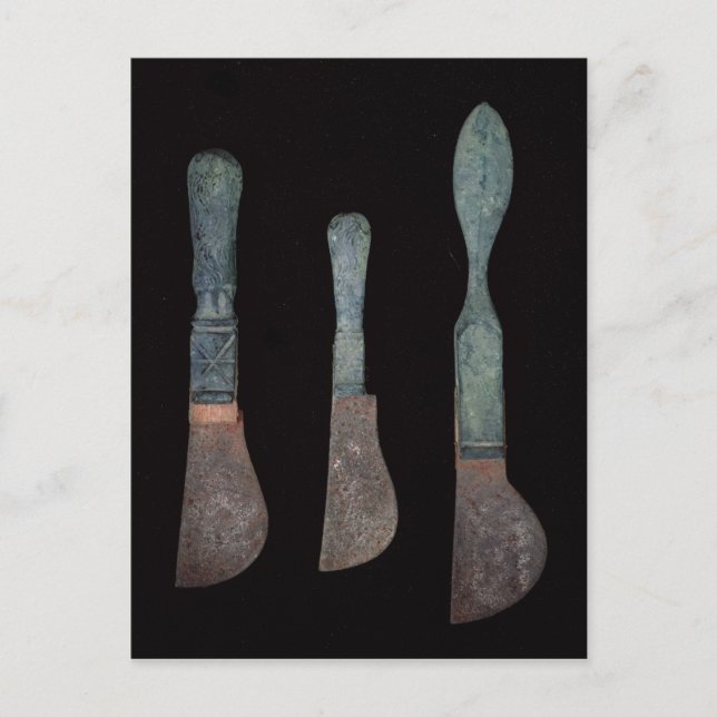 Three Knives from Pompeii, Roman, c.100 BC-79 AD Postcard (Front)