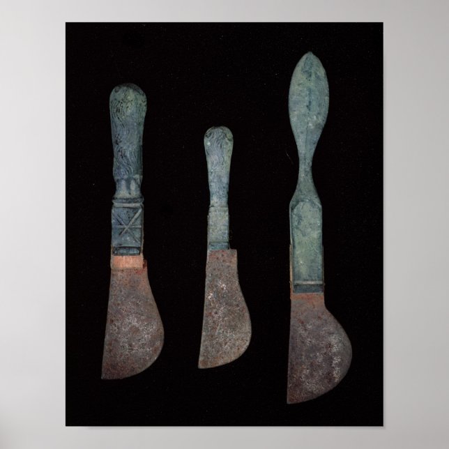 Three Knives from Pompeii, Roman, c.100 BC-79 AD Poster (Front)