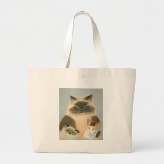 Three Kool Kats Large Tote Bag