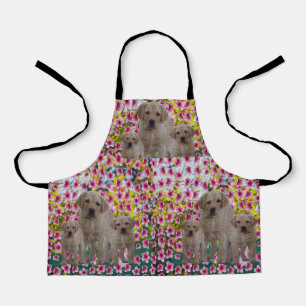 Three Labrador Puppies Oil Paint, Kids Apron