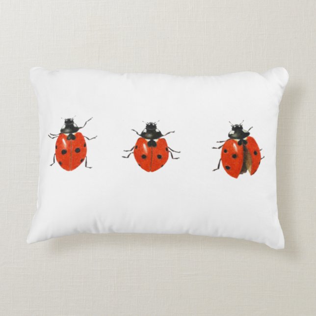 Three ladybirds 2013 decorative cushion (Back)