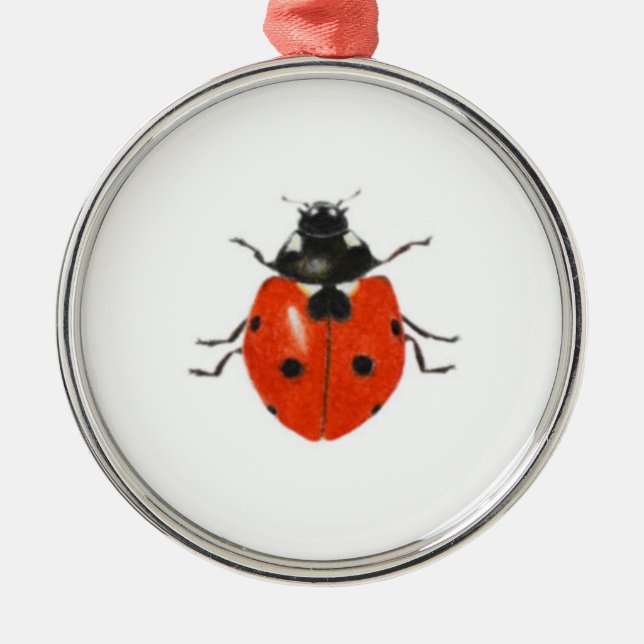 Three ladybirds 2013 metal tree decoration (Front)