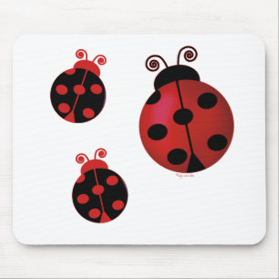 Three Ladybugs Mouse Mat