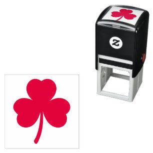Three Leaf Clover Personalized Self Inking Stamp
