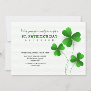 Three Leaf Clovers Invitation