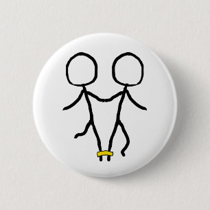 Three Legged Race 6 Cm Round Badge