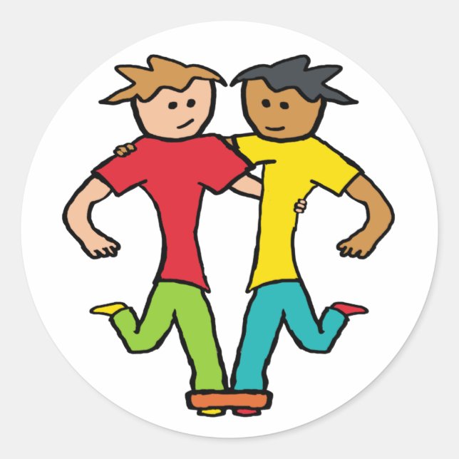 Three Legged Race Classic Round Sticker (Front)