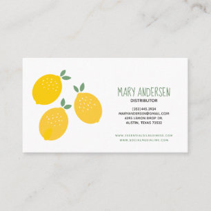 Three Lemons Essential Oil Business Card