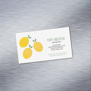 Three Lemons Essential Oil Magnetic Business Card