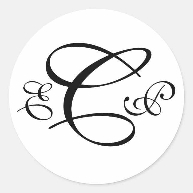 Three Letter Monogram Sticker (Front)