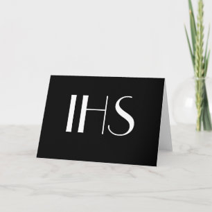 Three Letter Monograms Customisable Note Card