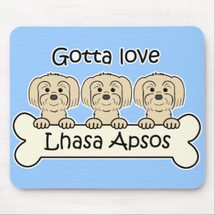 Three Lhasa Apsos Mouse Mat