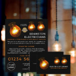 Three Lightbulbs, Electrician Advertising Flyer<br><div class="desc">Three Lightbulbs,  Electrician Advertising Flyers By The Business Card Store.</div>